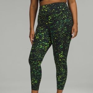 NWT lululemon base pace high rise running tight legging 25” sparks fly multi